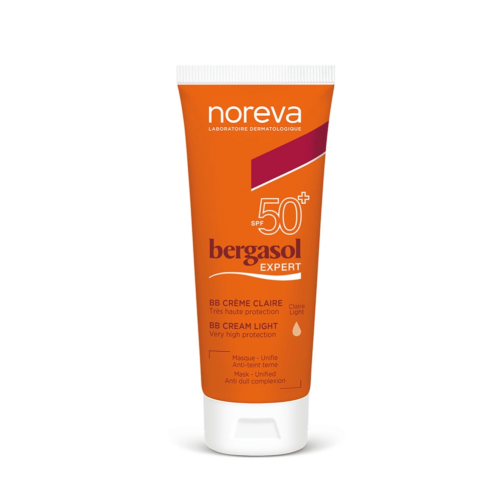 Noreva Bergasol Crema hidratante con color SPF50+ transparente 40 ml