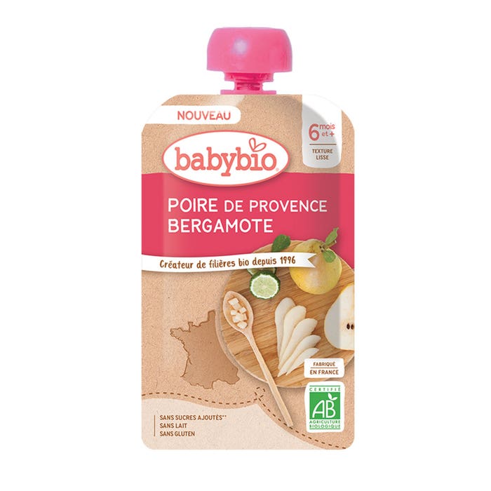 Babybio Fruits Botella de fruta ecológica 6 meses o más 120g