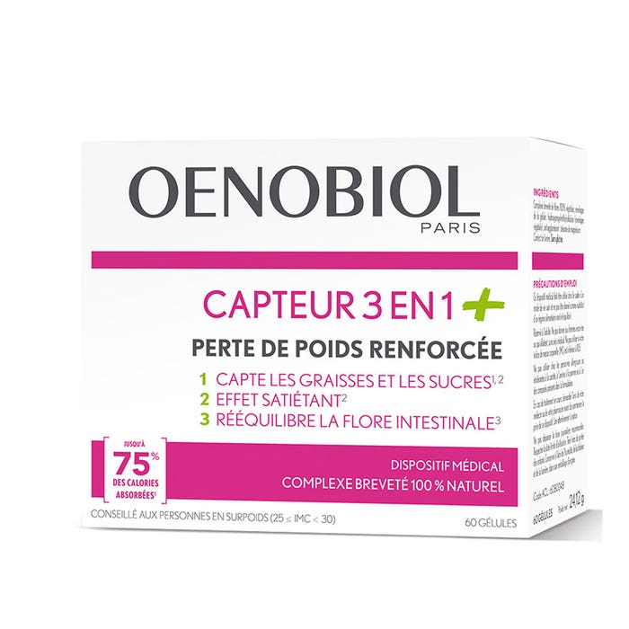 Oenobiol Minceur 3 En 1 pérdida de peso 60 cápsulas