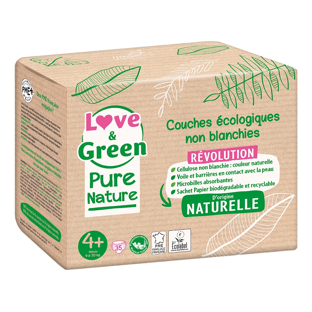 Love & Green Change Bébé Pure Nature Couche Écologique Taille 2 35