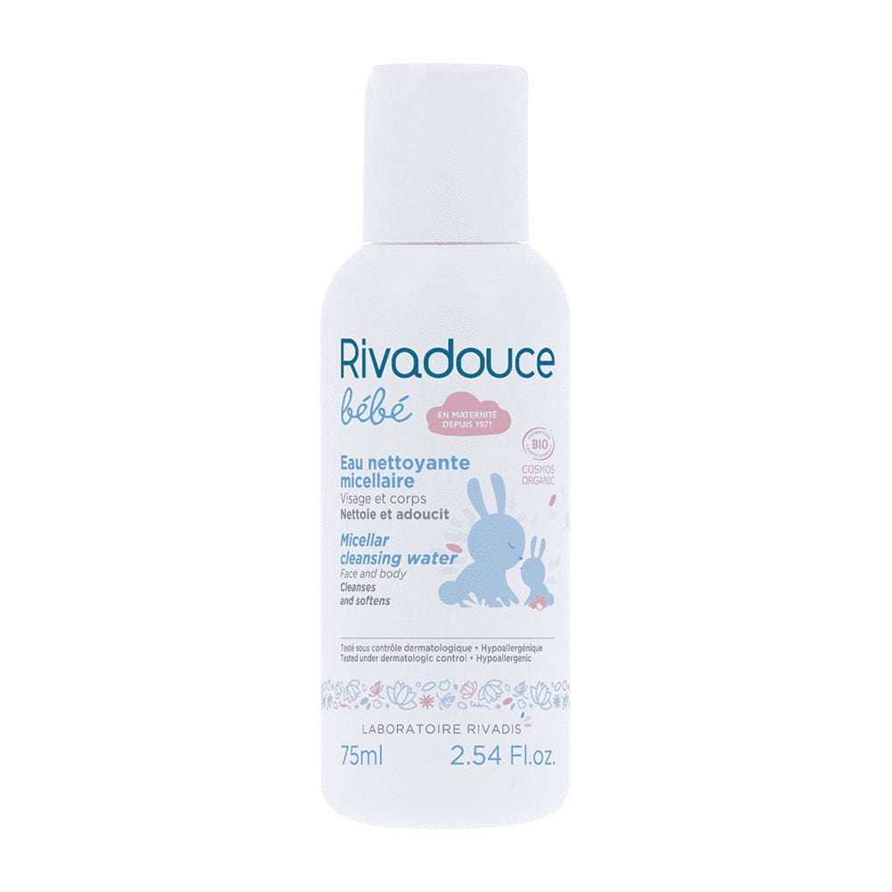 Rivadouce Bebé Agua micelar limpiadora ecológica Cara y cuerpo 75 ml