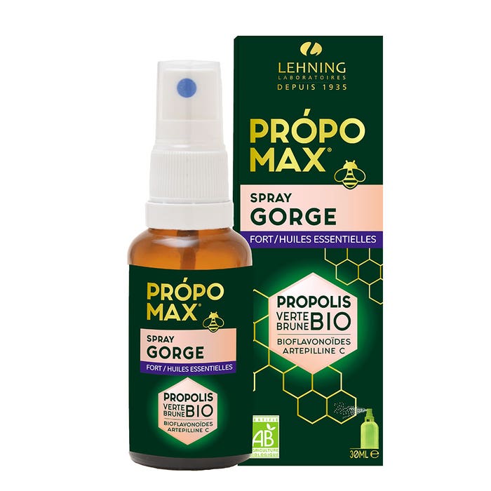 Spray para la garganta con Aceites esenciales orgánicos 30 ml Própomax Lehning