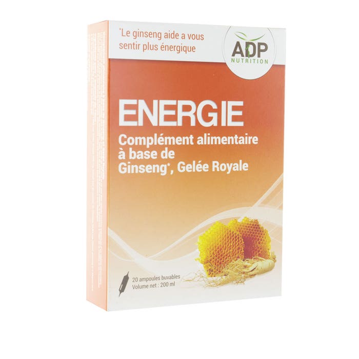 Ginseng energético, Gel real 20 ampollas Adp Laboratoire