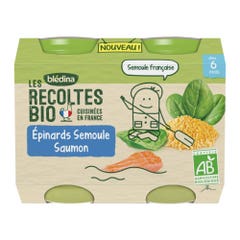 Blédina Les Recoltes Les Recoltes tarros de comida ecológica A partir de 6 meses 2x200g