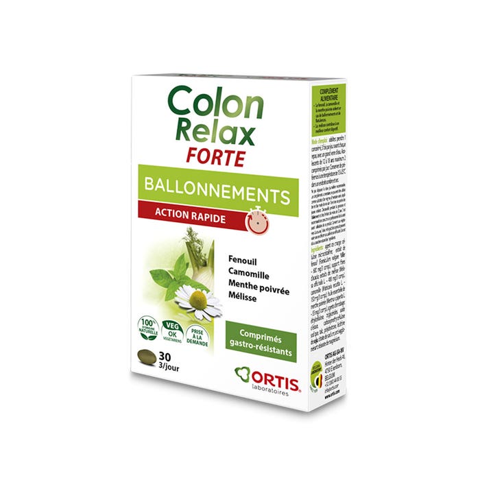Colon Relax Forte Distensión 30 comprimidos Ortis