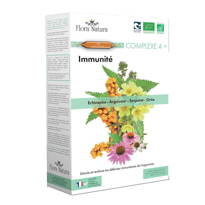 Immunea orgánica 20 ampollas Complejo 4+ Flora Natura