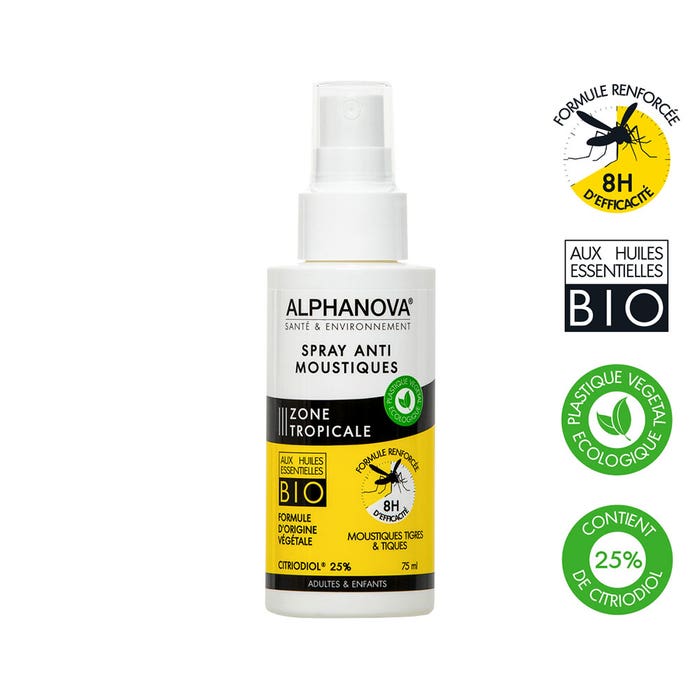 Spray antimosquitos 75 ml Zona tropical Alphanova