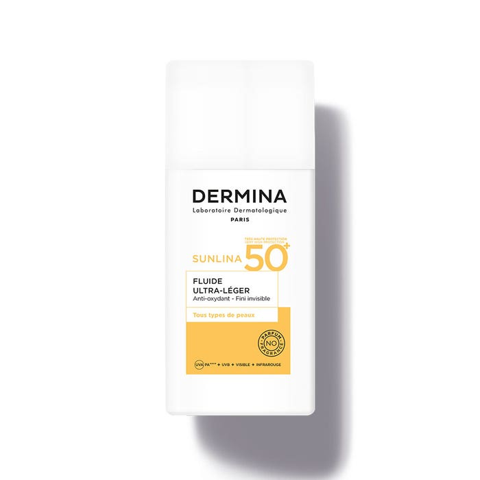 Fluido ultra ligero SPF50+ 50ml Sunlina Dermina