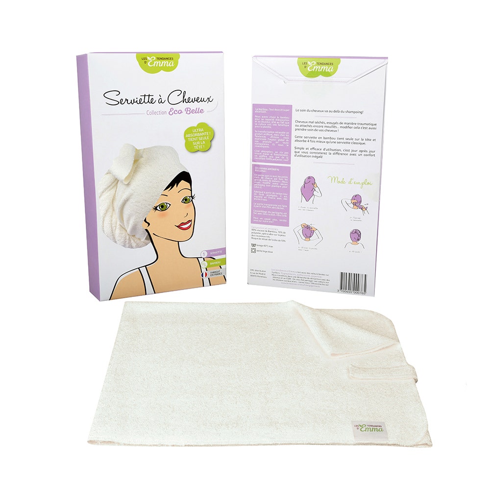 Les Tendances D'Emma Una toalla superabsorbente para el pelo x 1
