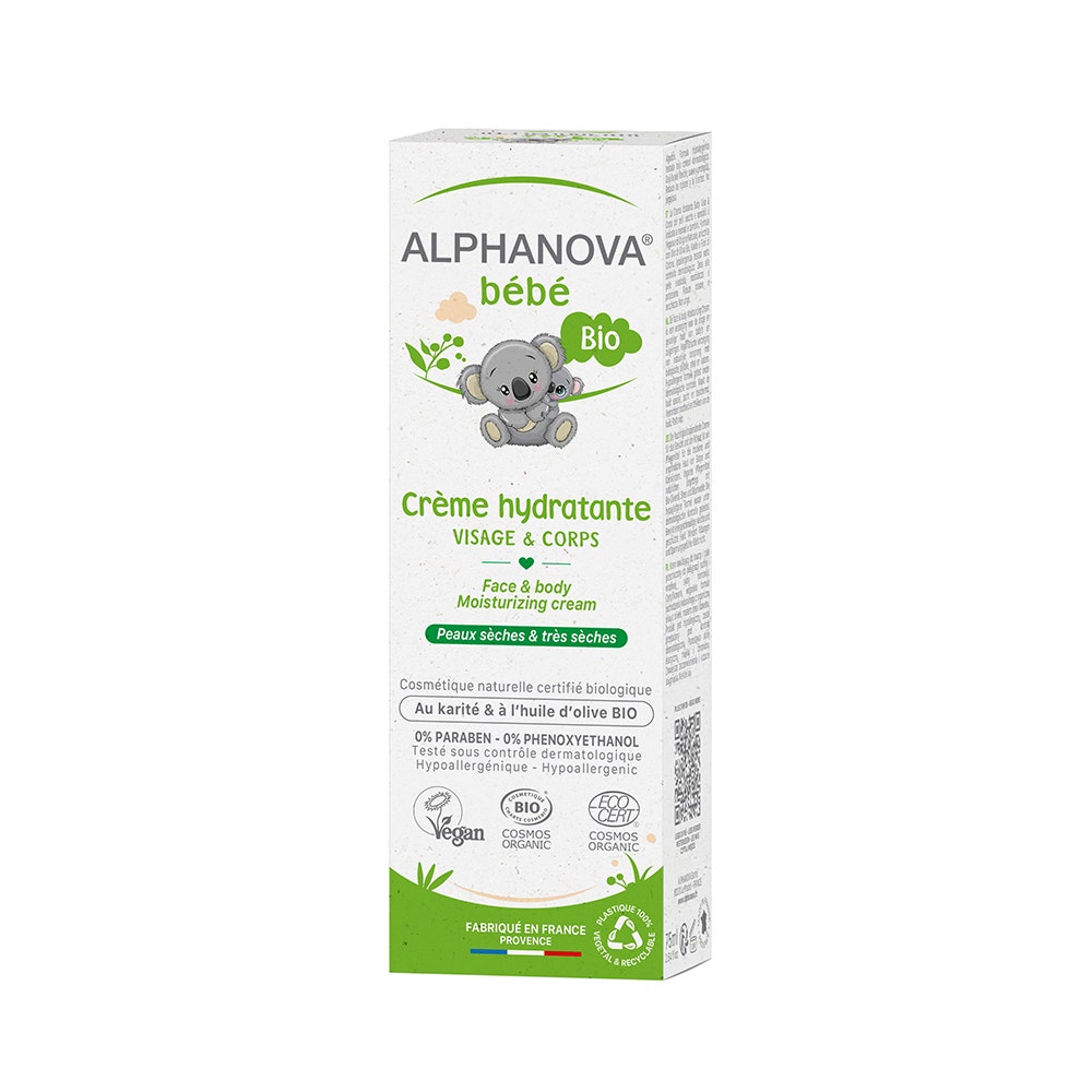 Alphanova Bebé Crema hidratante facial y corporal ecológica 75 ml