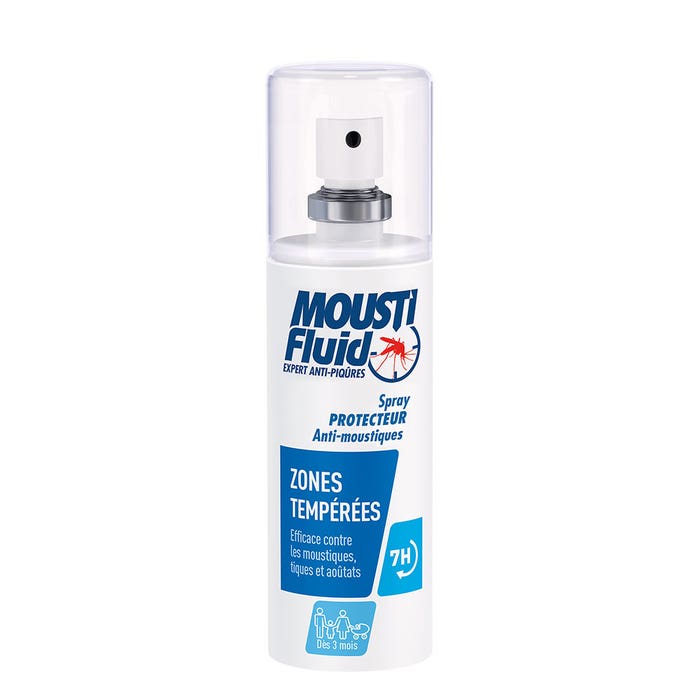 Spray repelente de mosquitos 100 ml Zonas templadas Moustifluid