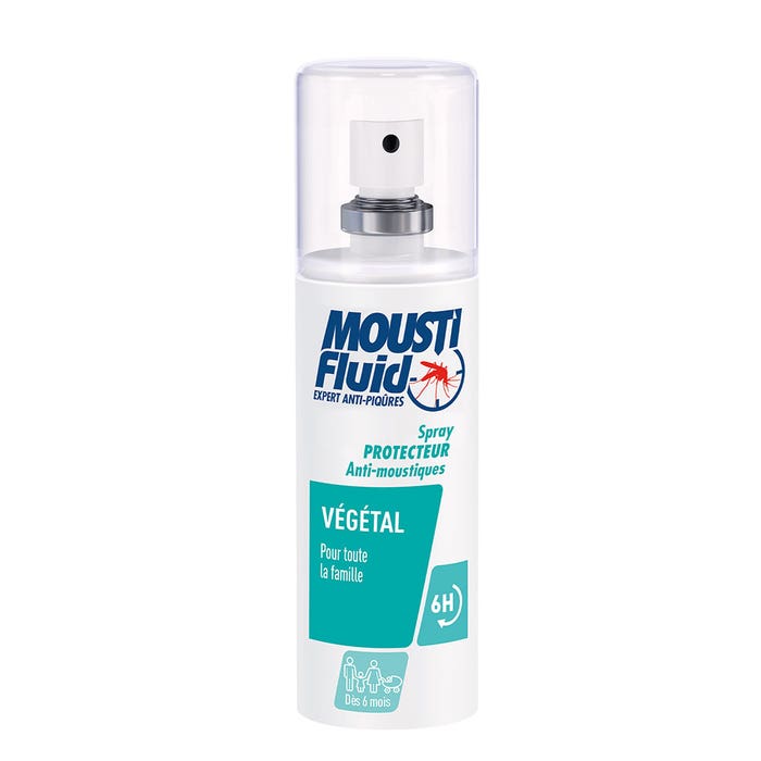 Spray repelente de mosquitos a base de plantas 75 ml Para toda la familia Moustifluid