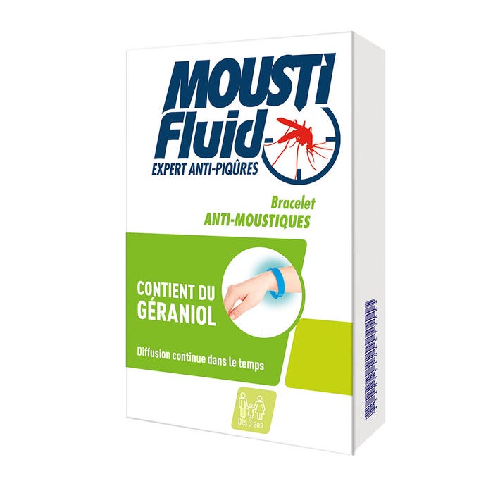 Pulsera antimosquitos x1 Contiene geraniol Moustifluid