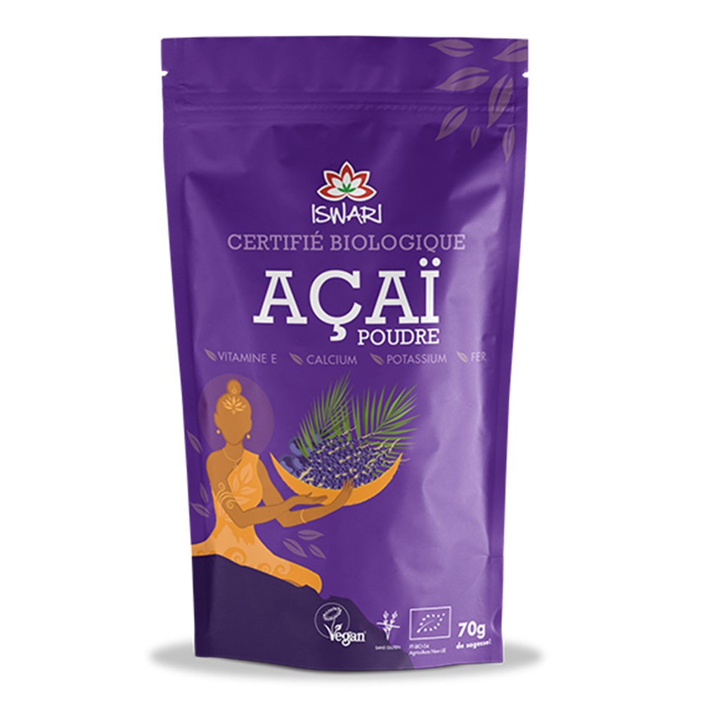 Iswari Super Aliment Pur Açaí ecológico en polvo 70g