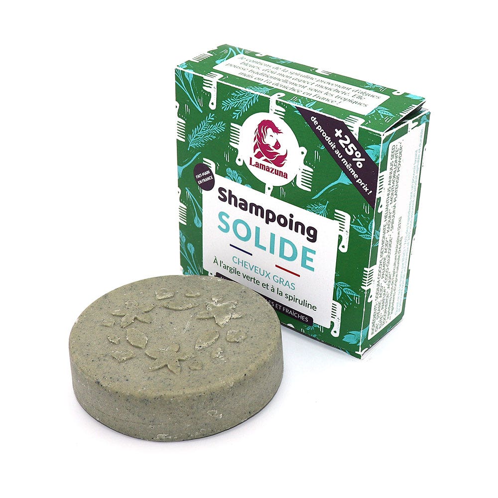 Lamazuna Champu Solido Con Hierbas Silvestres cabello graso 55g