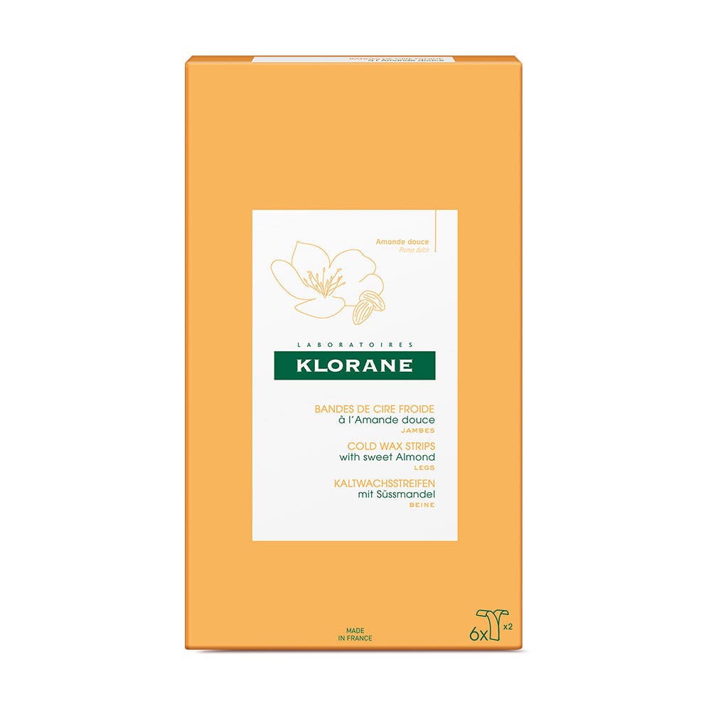 Klorane Almendra dulce Tiras de cera fría Piernas x6