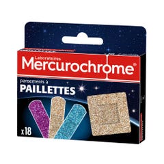 Mercurochrome Aderezos con purpurina 18 unidades