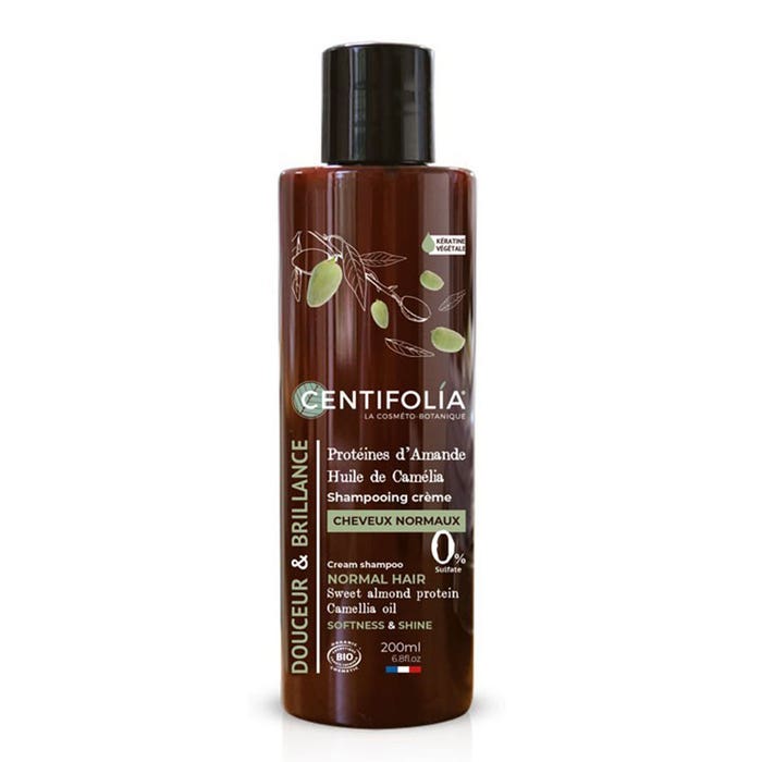 Champú cremoso para cabellos normales Proteína de Almendra dulce / Camelia 200 ml Shampooings Centifolia