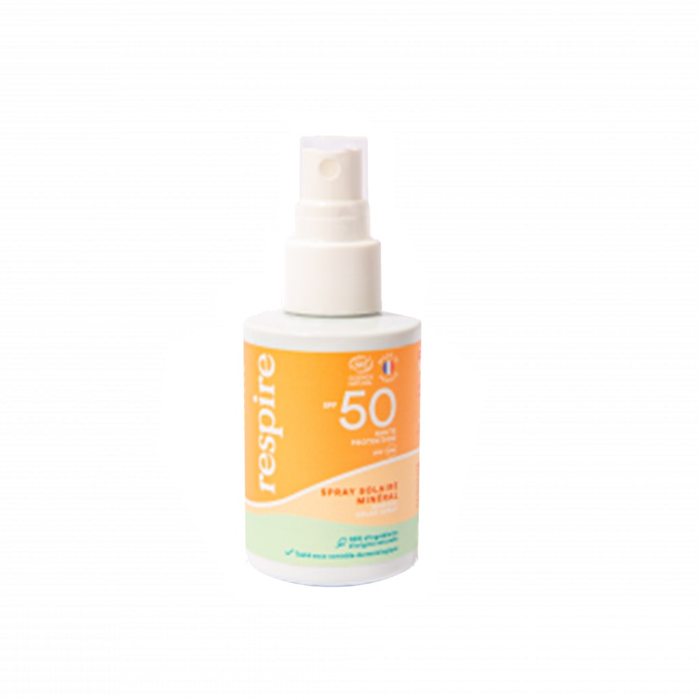 Respire Spray solar natural y mineral SPF50 75ml