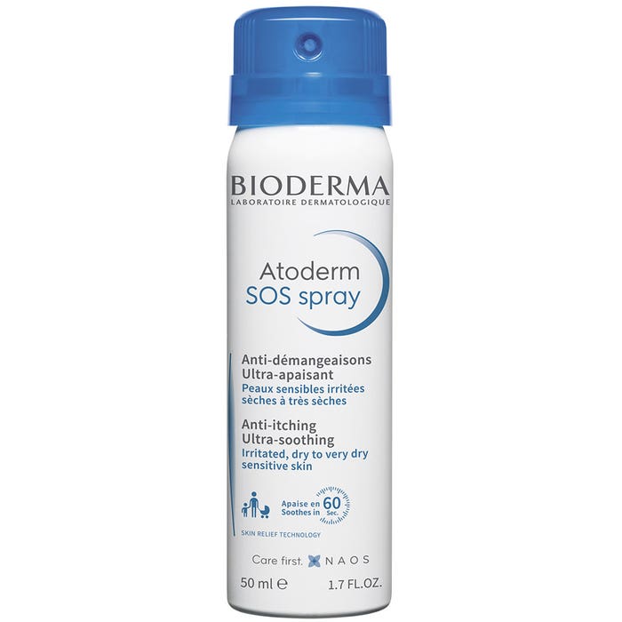 Bioderma Atoderm SOS Spray Calmante Antipicores Peaux atopiques 50ml