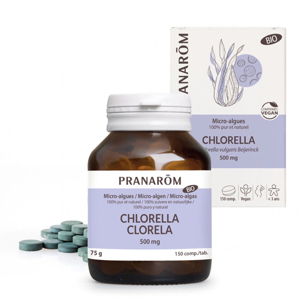 Pranarôm Microalgas CHLORELLA ORGÁNICA 150 comprimidos