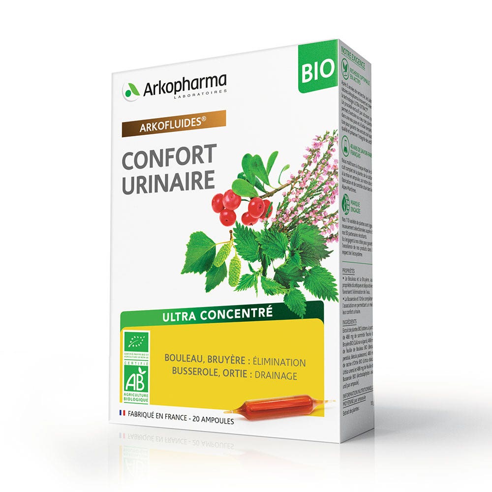 Arkopharma Arkofluidos Confort urinario bio 20 ampollas