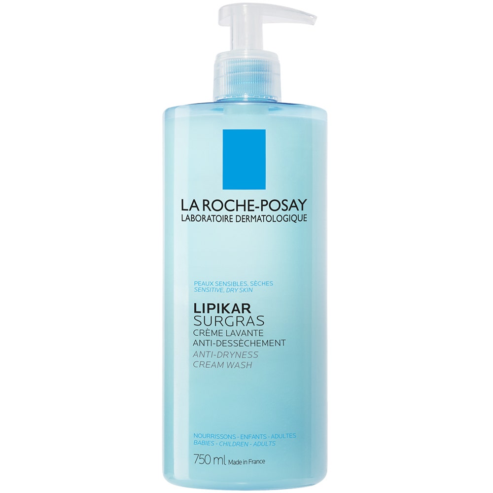 La Roche-Posay Lipikar Crema de ducha Surgras para bebés y adultos Piel seca 750 ml