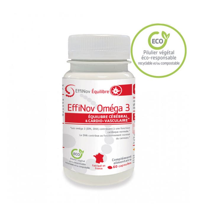 Omega3 60 cápsulas Equilibrio cerebral y cardiovascular Effinov Nutrition