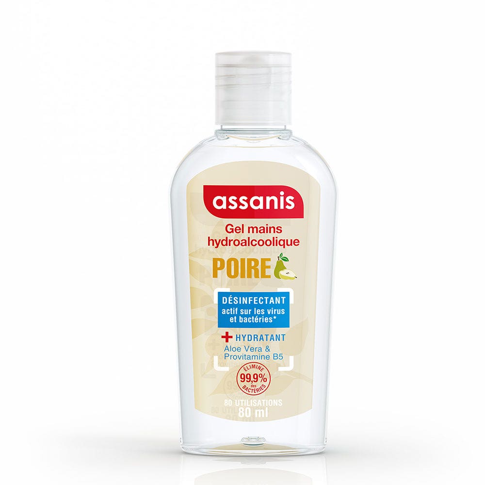 Assanis Pocket con Perfume Gel hidroalcohólico pocket pera Poire 80ml