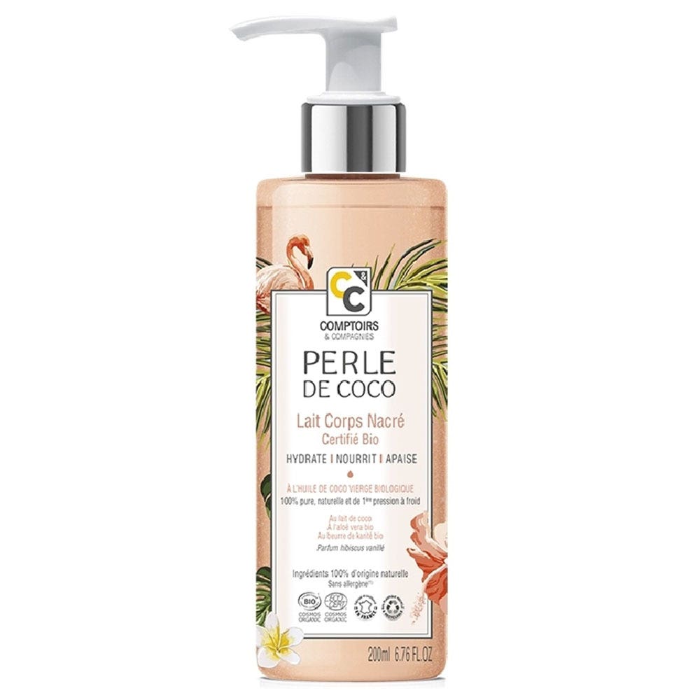 Comptoirs Et Compagnies Loción corporal de perlas de coco bio 200 ml