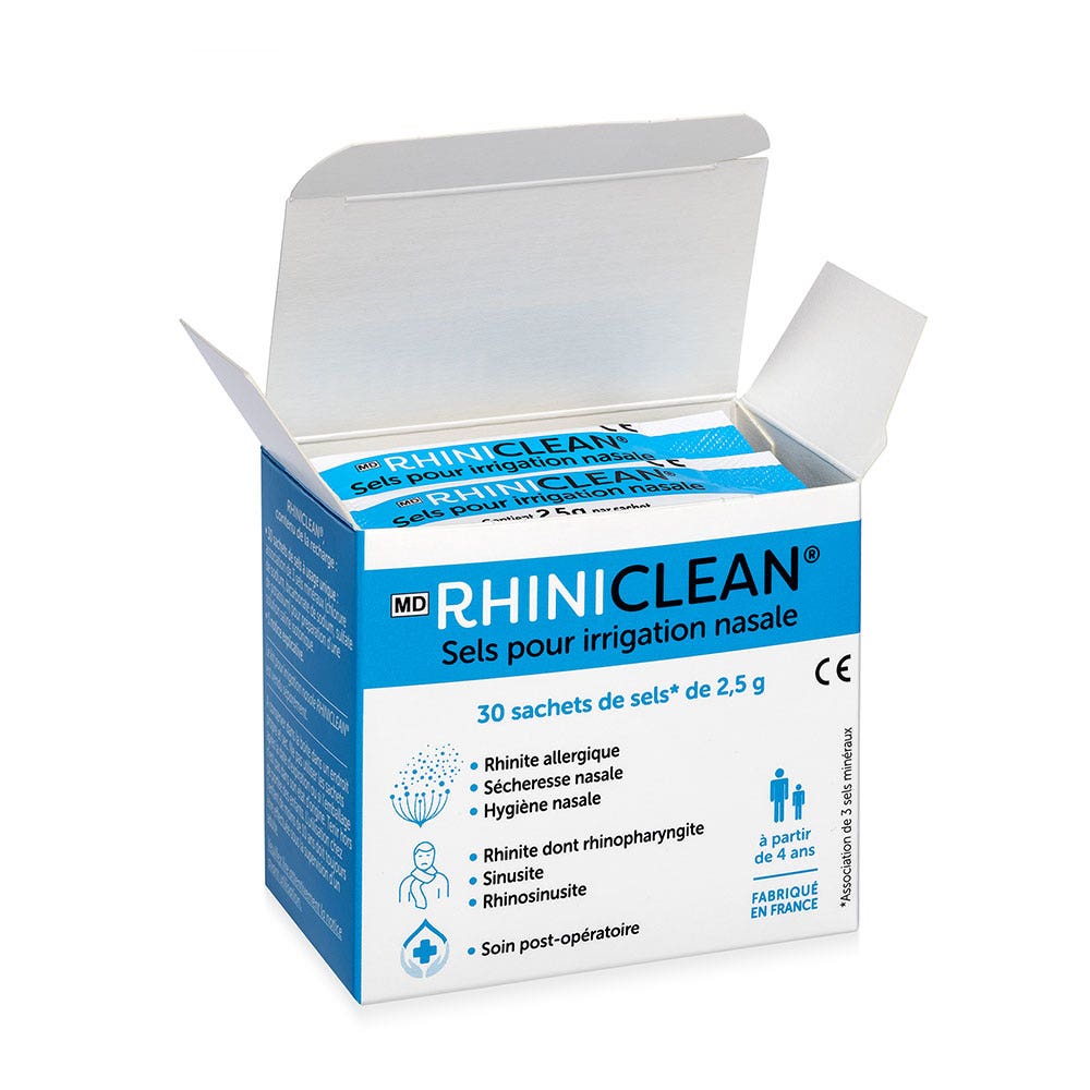 Rhiniclean Sales para irrigación nasal enjuague 30 sobres de 2,5 g