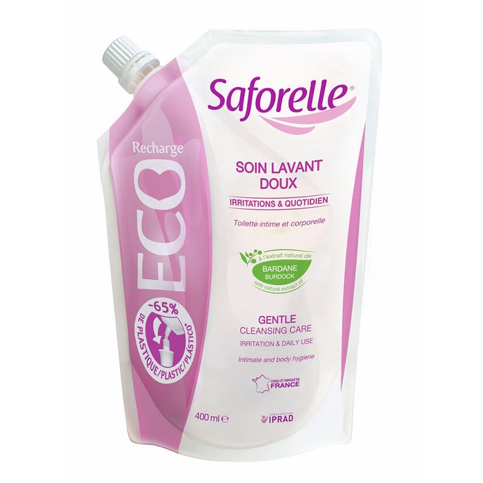 Eco-recarga Cuidado Limpiador Suave 400 ml Saforelle
