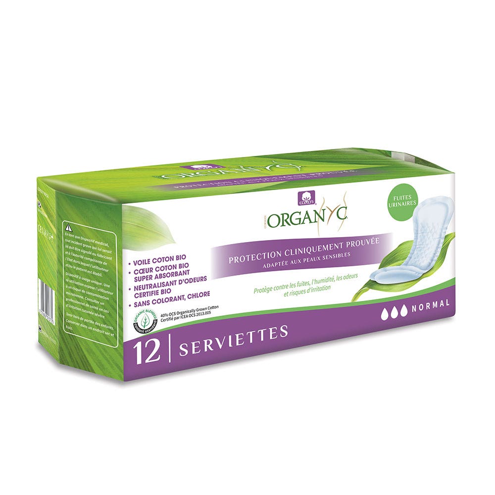 Organyc Toallas normales x12 + 24 salvaslips extrafinos gratis