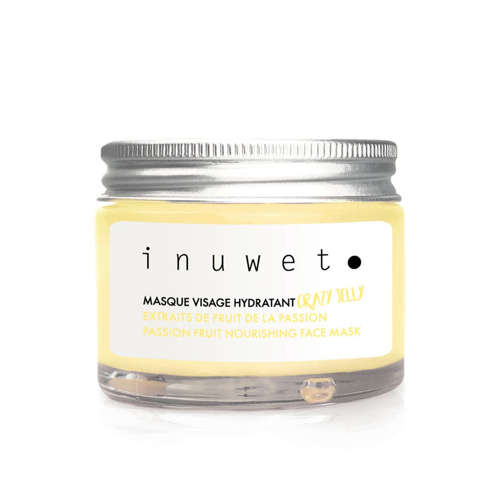 Inuwet Gel Mascarilla Hidratante Natural para el Rostro Crazy Jelly Aroma de piña amarilla 50 ml