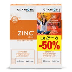 Granions Zinc 15 mg Defensas inmunitarias 2x60 cápsulas