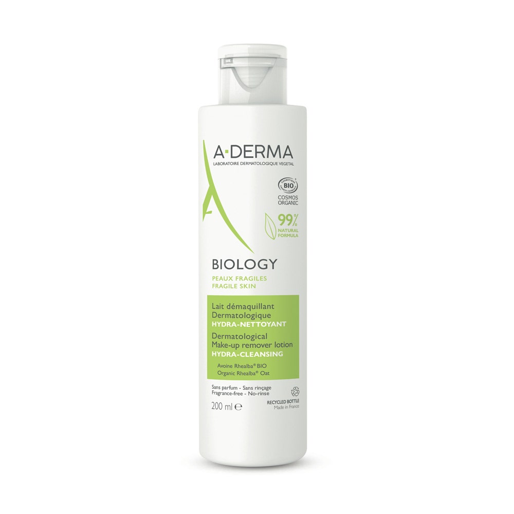 A-Derma Biology Leche desmaquillante dermatológica hidratación limpieza bio 200ml