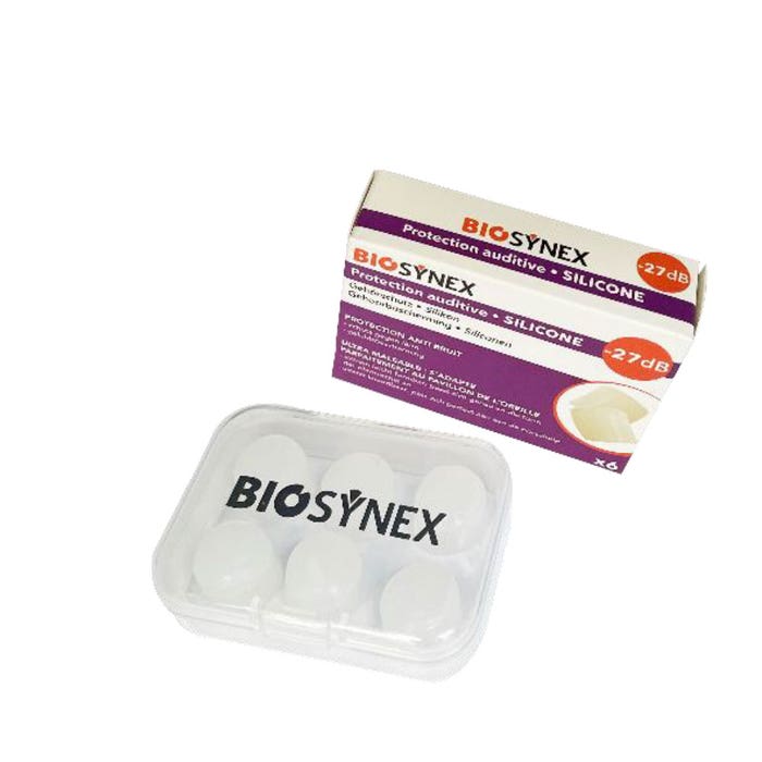 Protectores auditivos de silicona 3 pares Biosynex