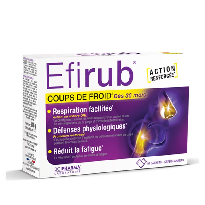 3C Pharma Efirub Efirub 16 Sobres resfriados 16 Sachets