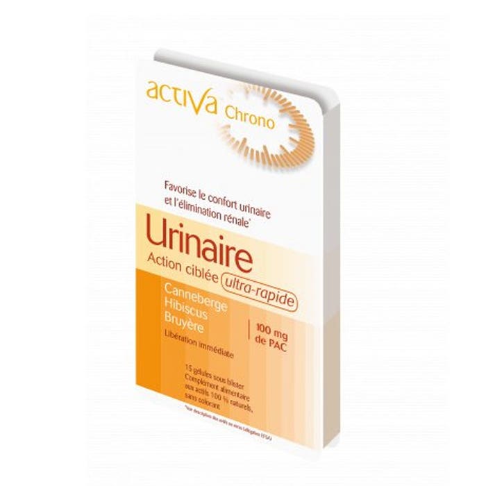 Urinario Ultrarrápida 15 cápsulas Chrono Acción Específica Activa