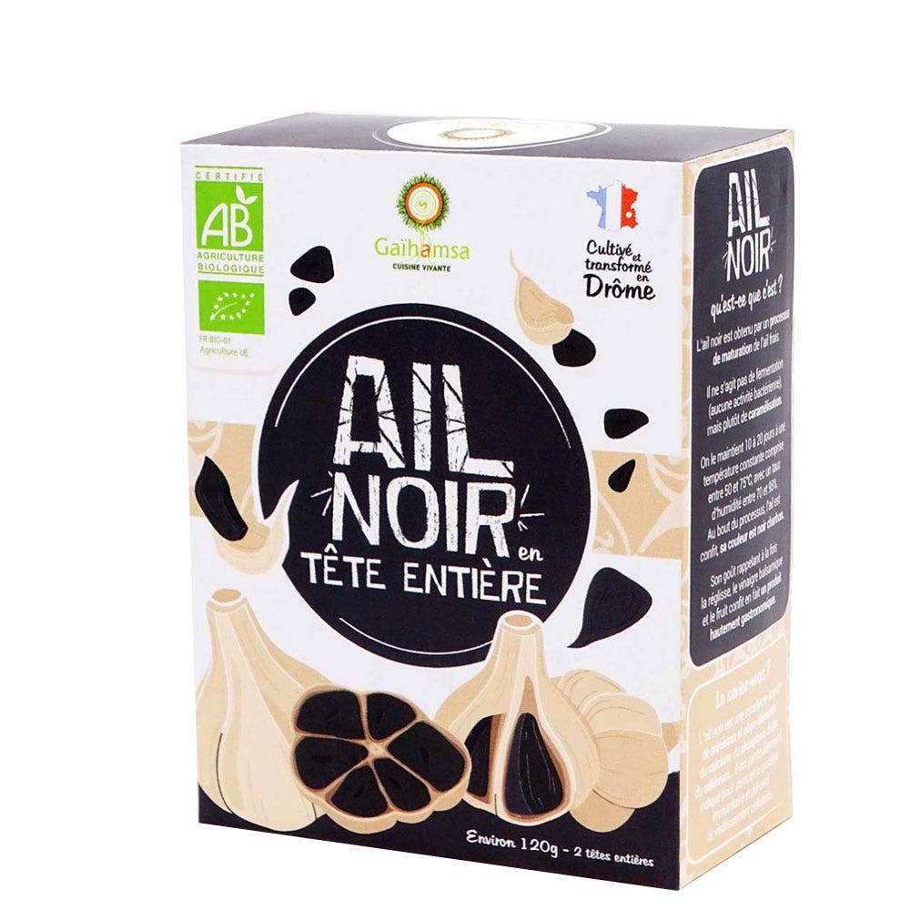 Gaihamsa Ail Noir entero ecológico 120g