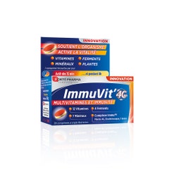 Forté Pharma ImmuVit'4G Defensas Adultos vitaminas minerales y fermentos 30 comprimidos triple capa