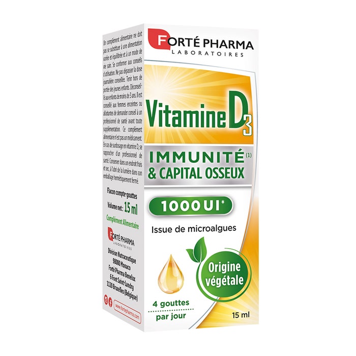 Vitamina D3 - con cuentagotas 15ml Compte-gouttes Forté Pharma