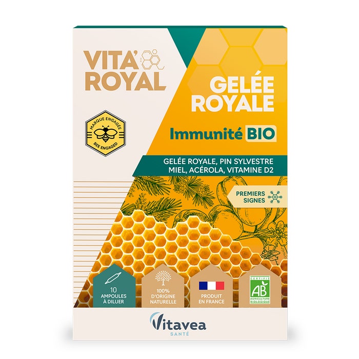 Jalea Real Ecológica Inmunidad 10 ampollas Vita'Royal Vitavea Santé