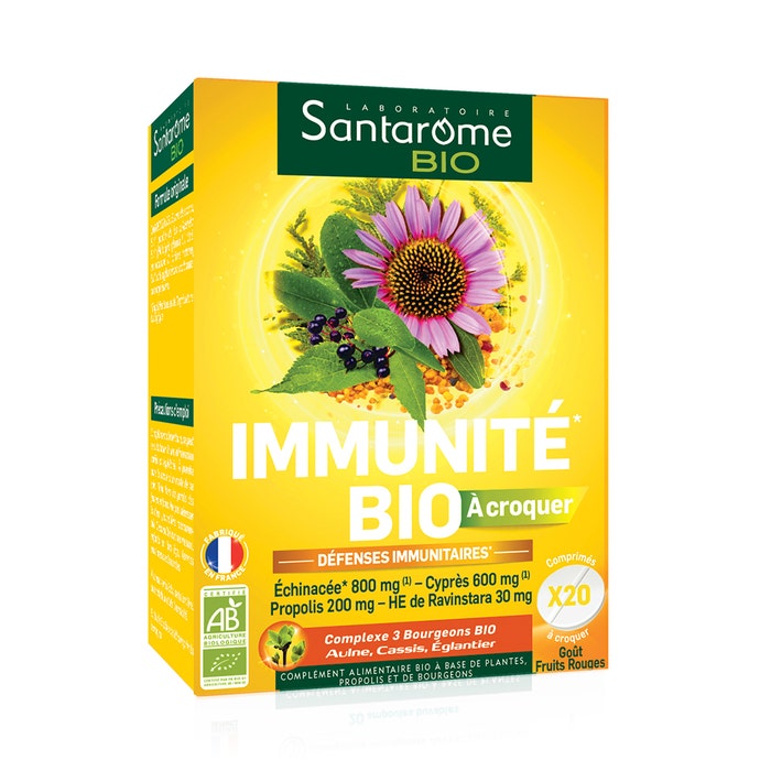 Santarome Immunea orgánica 2x10 comprimidos masticables