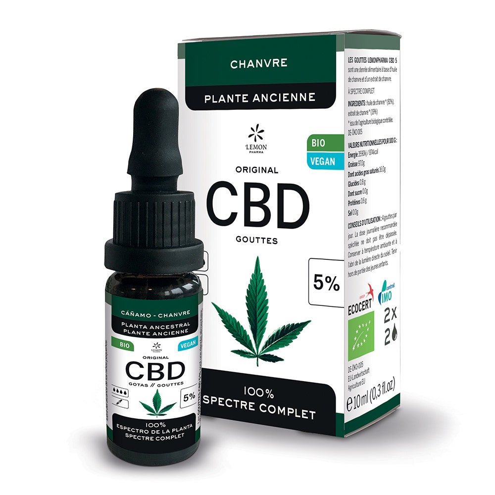 Lemon Pharma Original CBD 5% Gotero La planta milenaria del cáñamo 10 ml