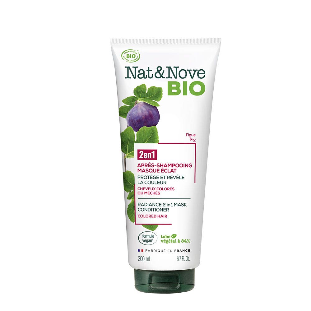 NAT&NOVE BIO mascarilla acondicionadora 2en1 Bio Resplandor cabello teñido o con mechas 200 ml