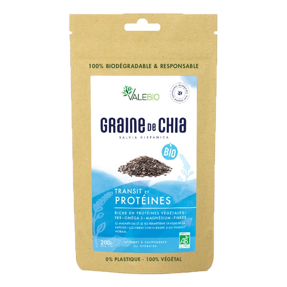 Valebio Super Food Semillas de Chía Ecológicas 200g