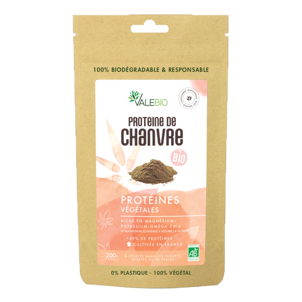 Valebio Proteína de cáñamo ecológico 200g