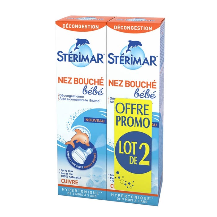 Sterimar Higiene nasal bebé spray suave 2x100ml