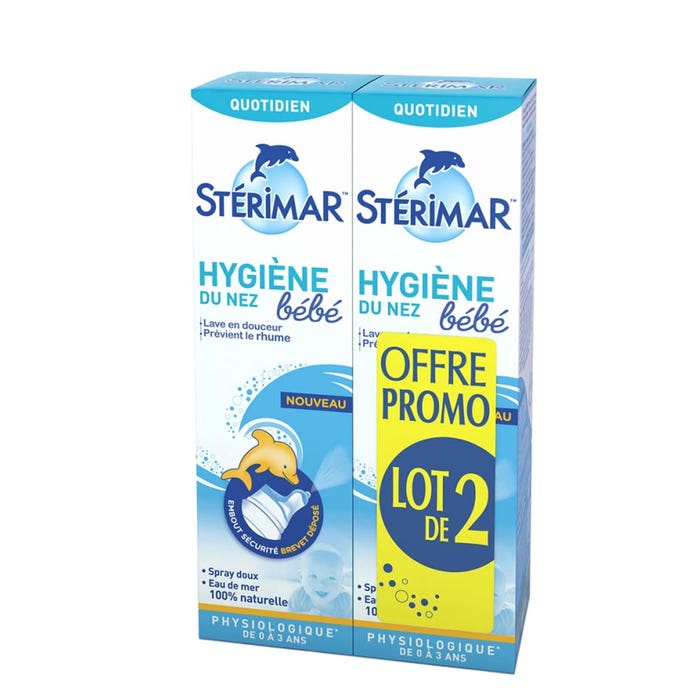 Sterimar Higiene nasal del Bebé M Spray fisiológico suave 2x100ml